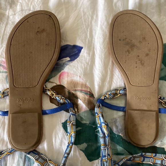 Chain print zigi soho ankle wrap sandals - Picture 8 of 9